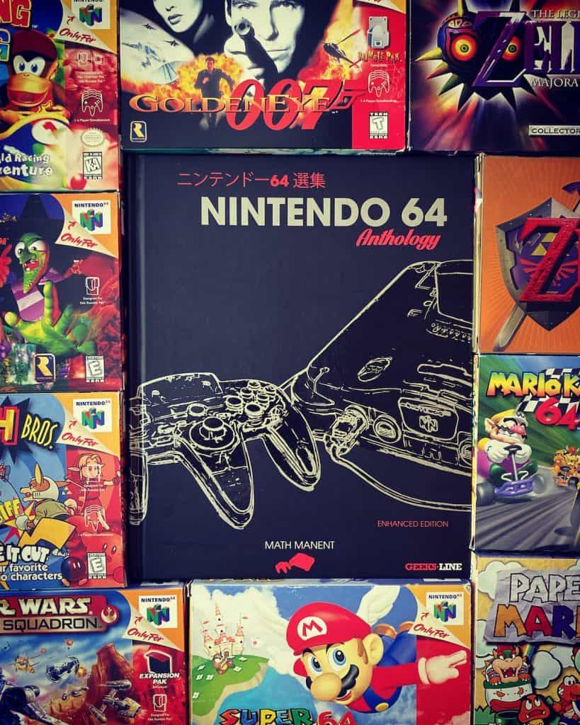 Nintendo 64 Anthology from Geeks-Line surrounded by popular N64 games