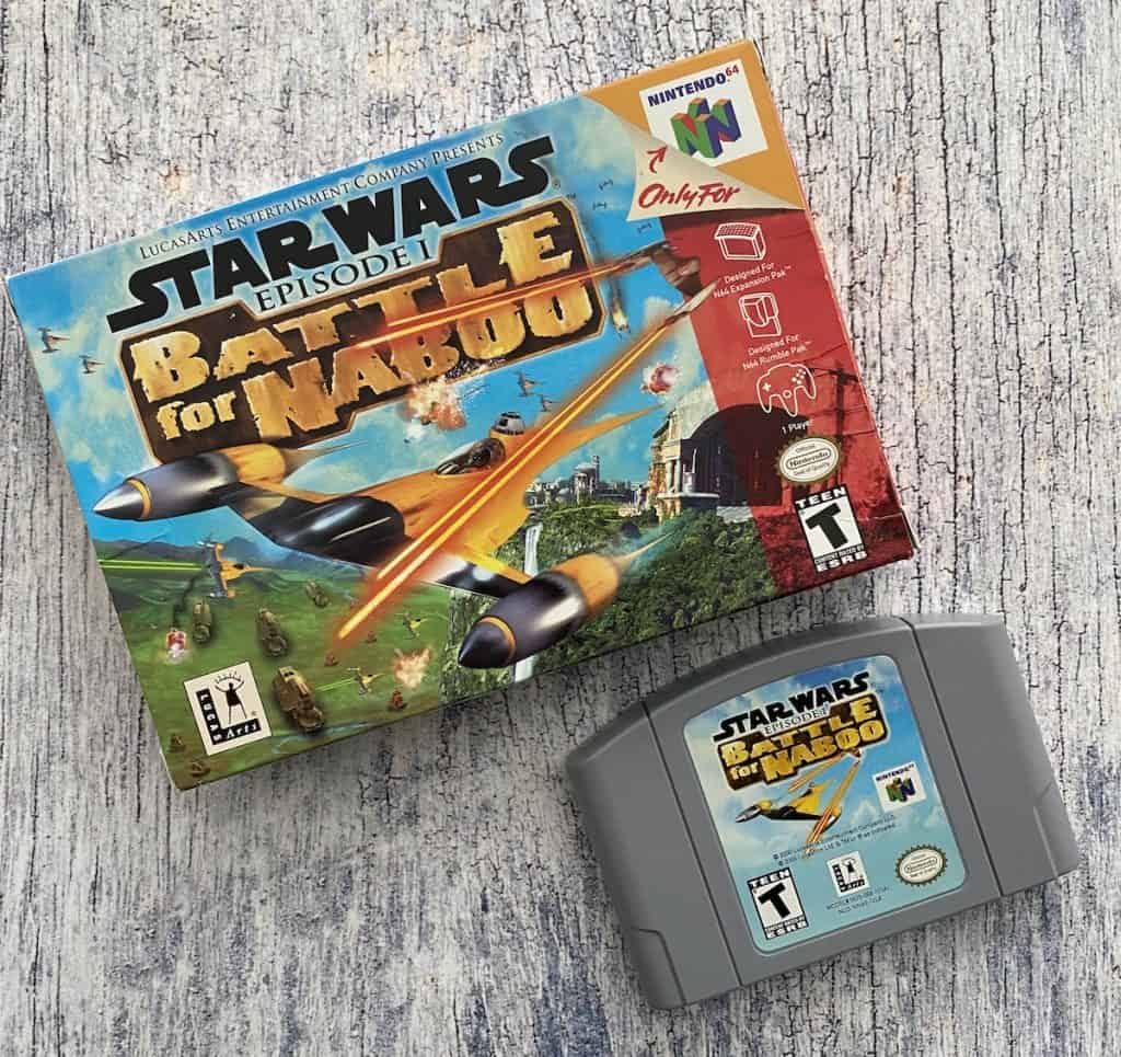 Star Wars Battle for Naboo N64 box and cart