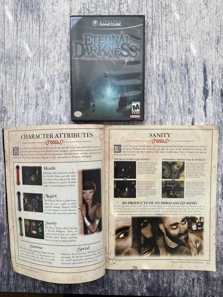Eternal Darkness game and Nintendo Power Player's guide