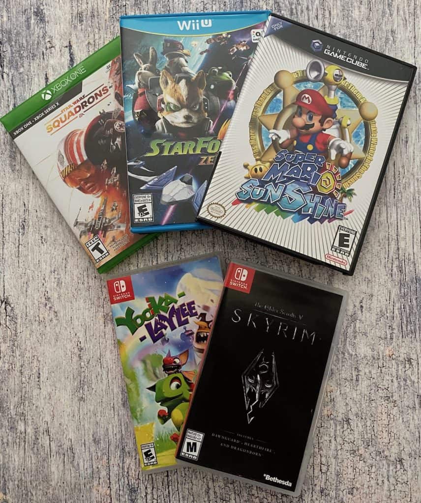 Picture of a few games I have not finished and lost interest in