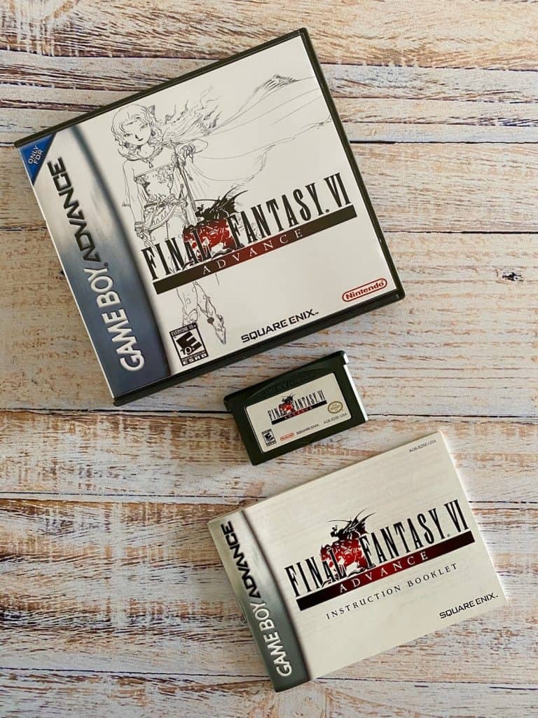 Final Fantasy VI Advance box art, cart, and manual