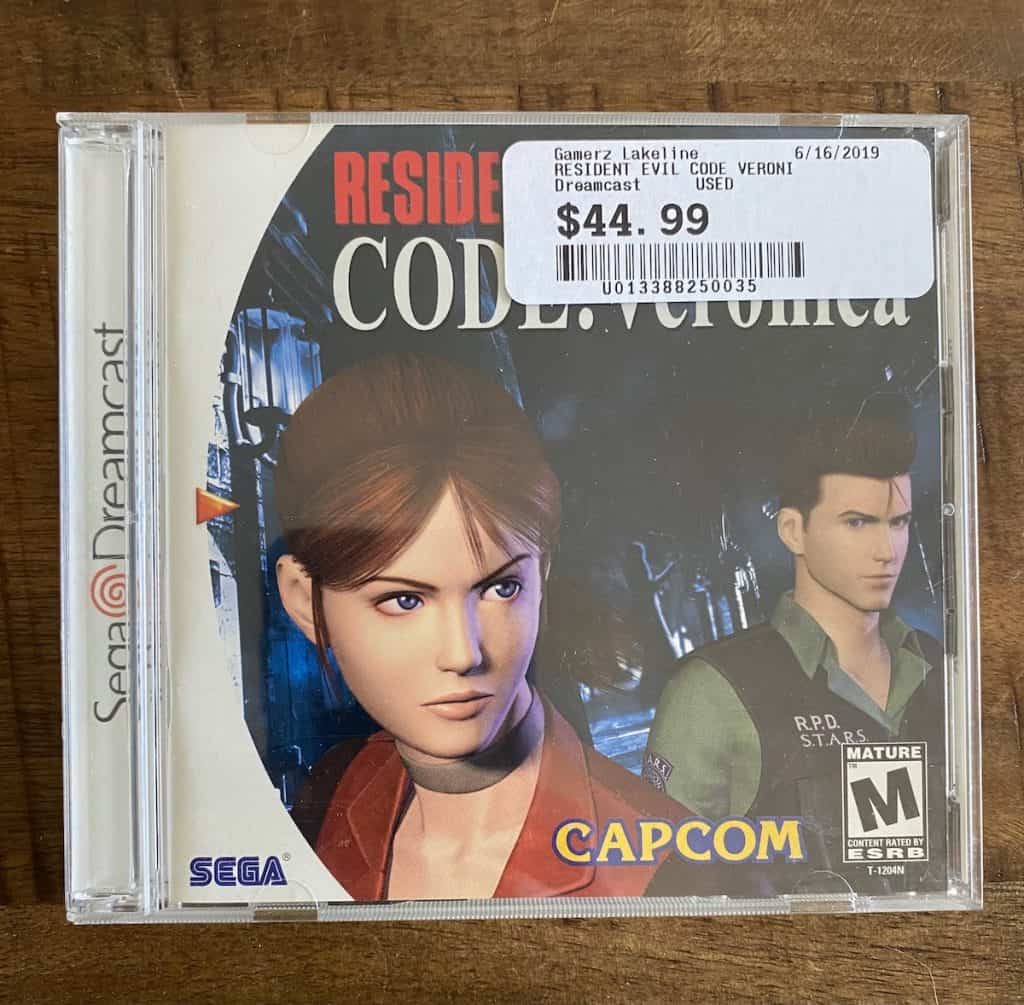 Resident Evil Code Veronica with price sticker on cover