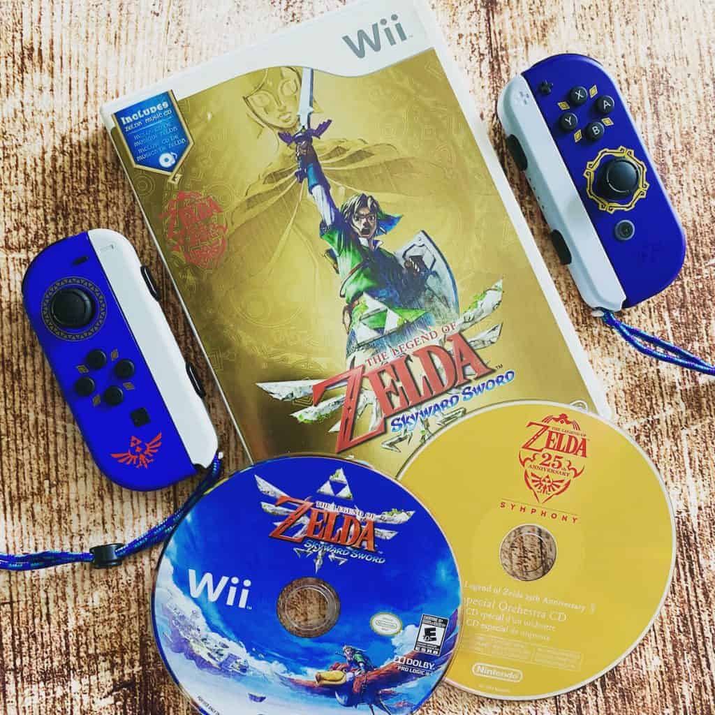 Zelda Skyward Sword for Wii with 25th Anniversary Symphony CD and Skyward Sword Joy Cons