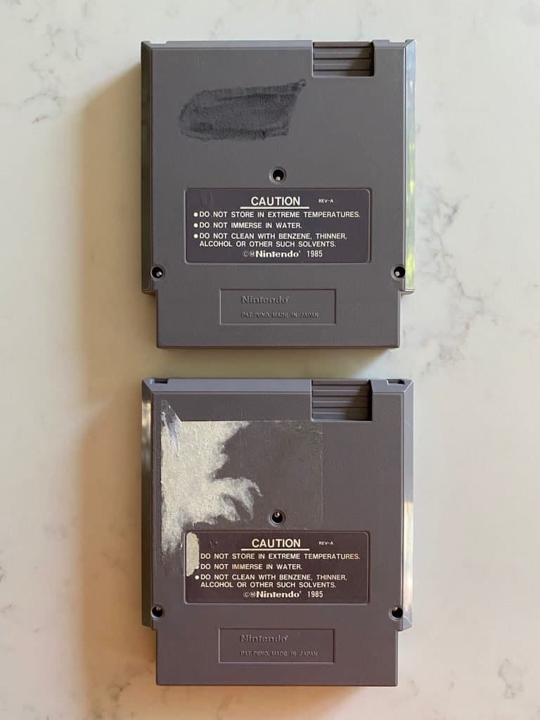 Turtles II and III cartridge backs with marker/stickers
