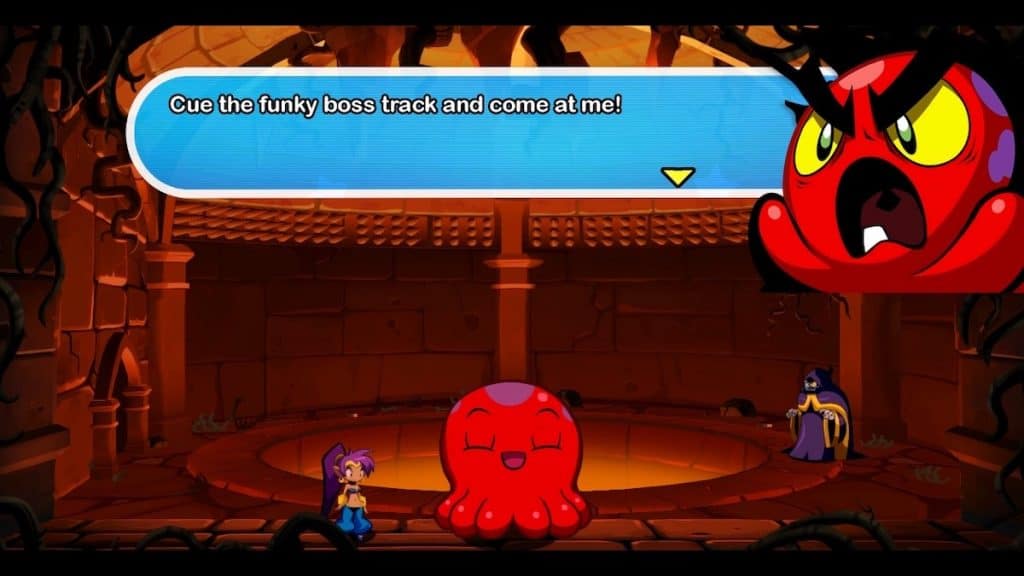 Screenshot of Shantae Half Genie Hero Squid Baron boss fight