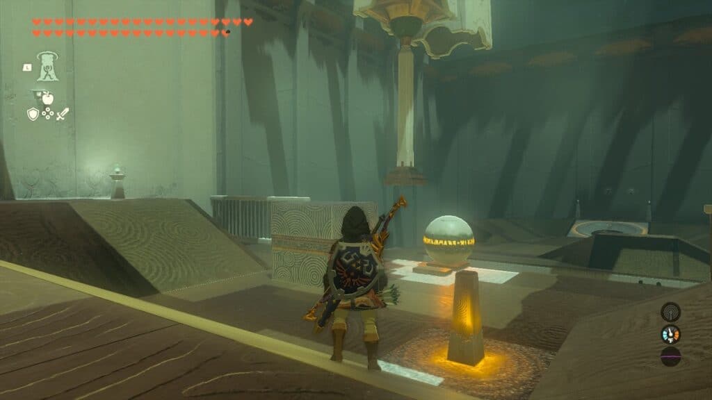 Screenshot of Shrine with golf mechanic from Zelda: Tears of the Kingdom