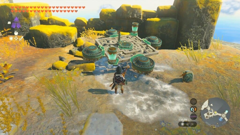 Screenshot of a Zonai hovercraft from Zelda: Tears of the Kingdom