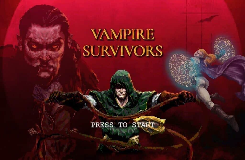Vampire Survivor Switch title screen